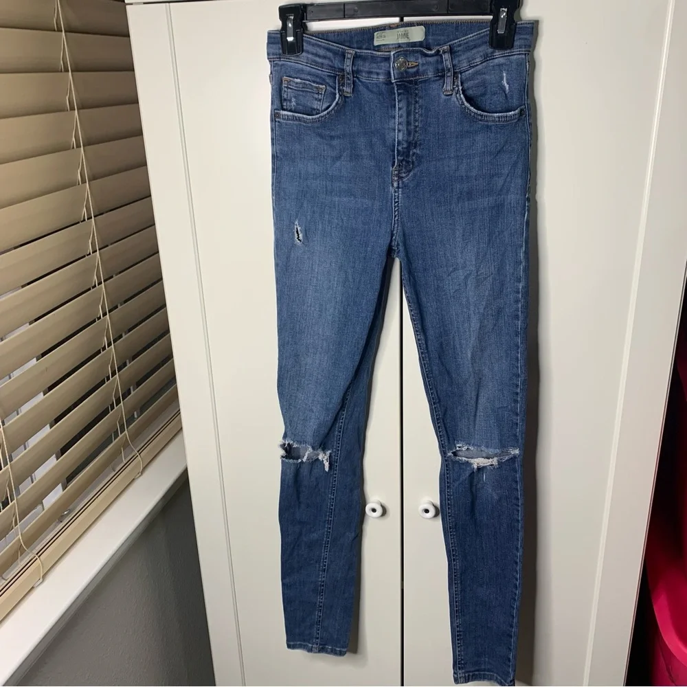 Topshop Moto Jamie Distressed Skinny Jeans